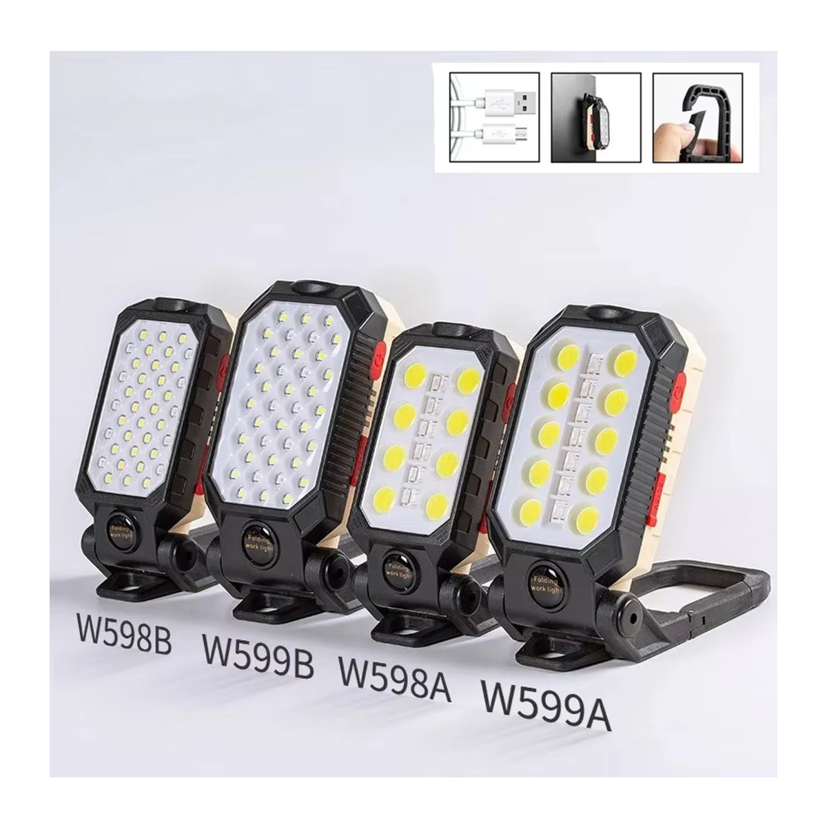 Heinast Multifunktionale COB tragbare Arbeitsleuchte USB wiederaufladbare Notfall-Reparaturleuchte und mobile Taschenlampe - Bild 6