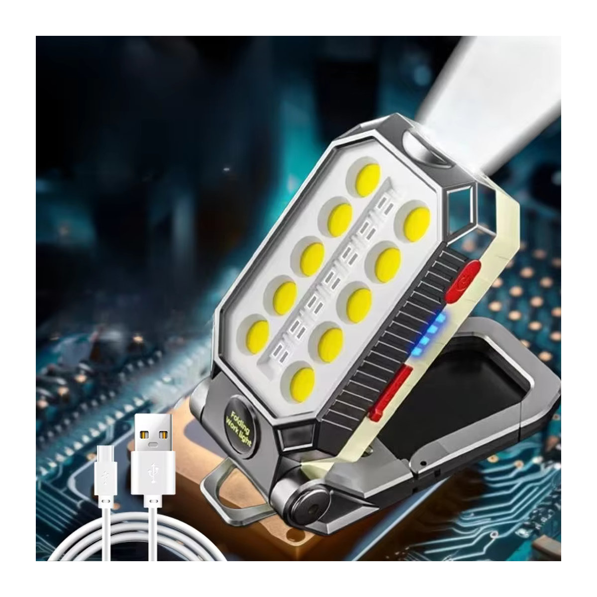 Heinast Multifunktionale COB tragbare Arbeitsleuchte USB wiederaufladbare Notfall-Reparaturleuchte und mobile Taschenlampe - Bild 7