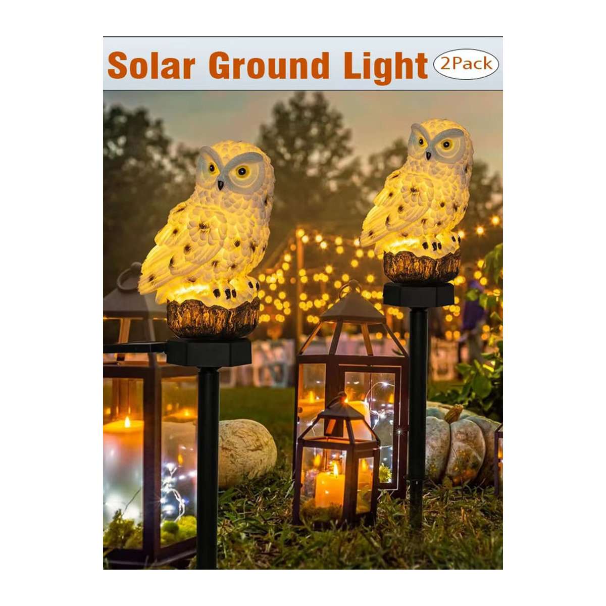 Heinast Solar-Gartenleuchte Eule aus Kunstharz in Bunt mit LED und wasserdichtem Design - Bild 7
