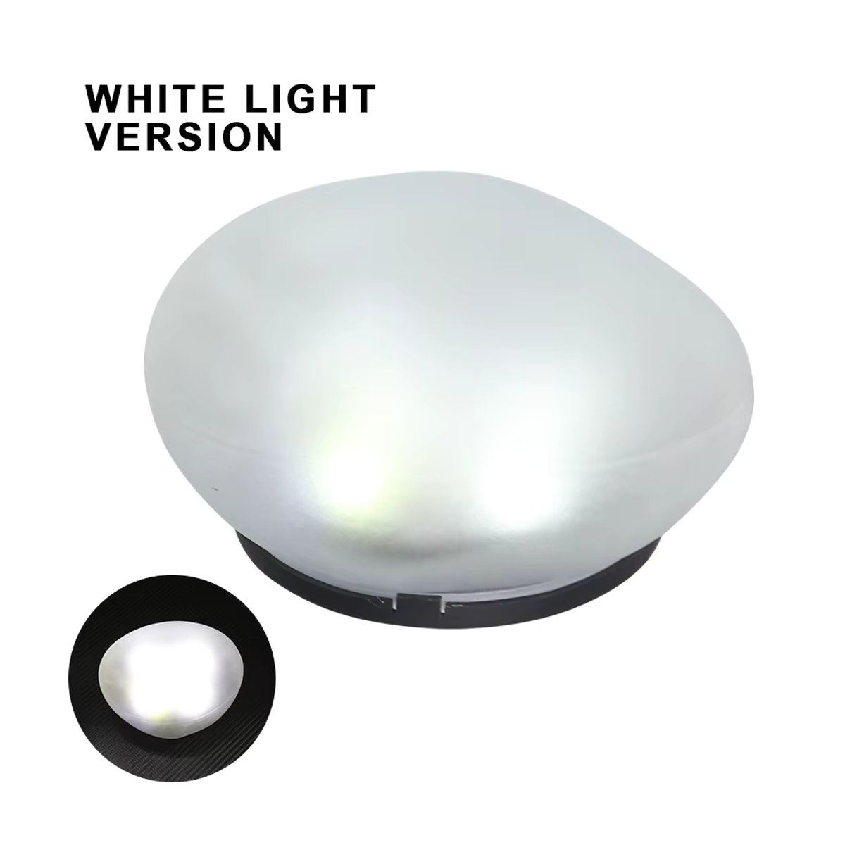 Heinast Solar-Gartenleuchten in Stein-Optik mit 4 hellen LEDs, IP65 wasserdicht, Weiß, minimalistisches Design - Bild 7