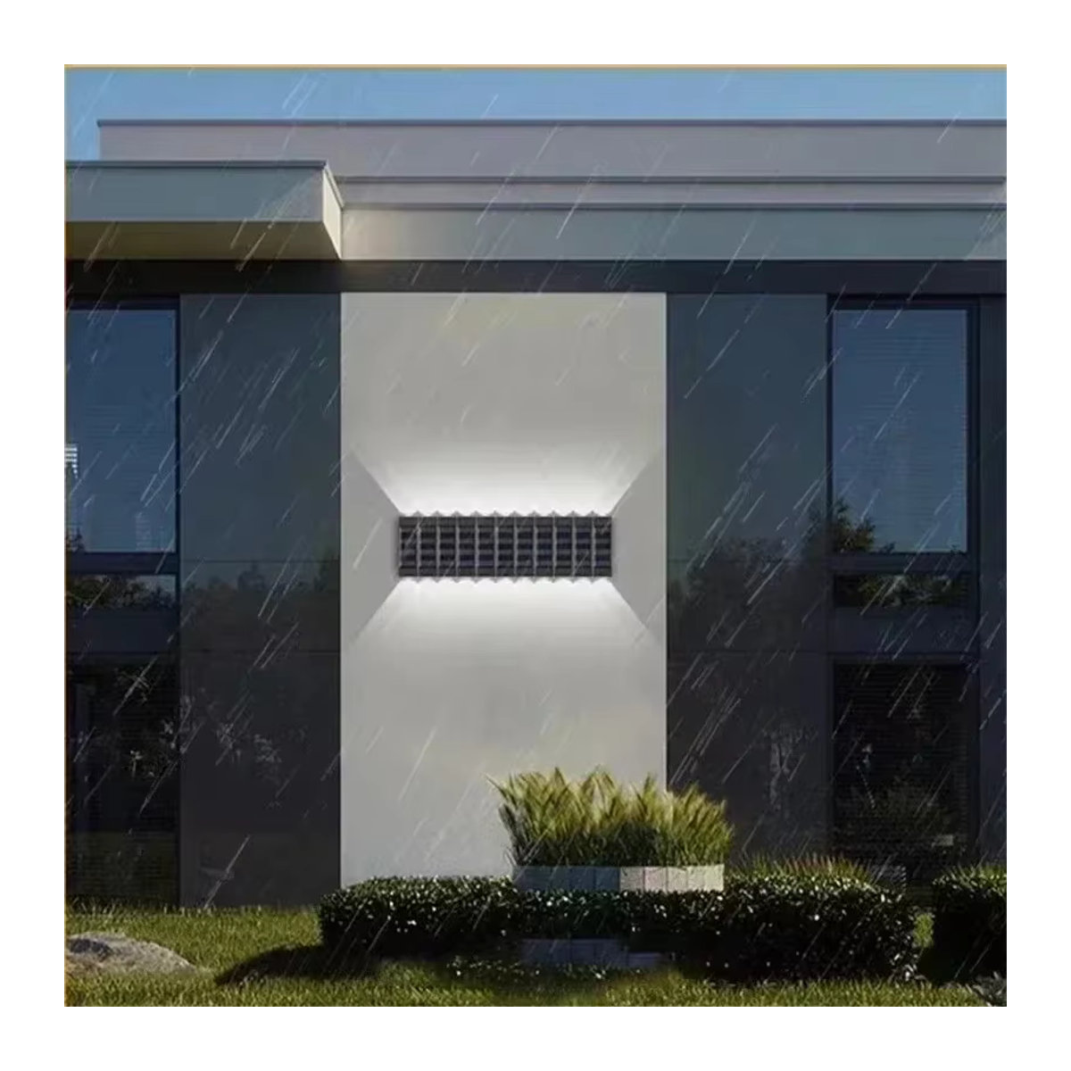 Heinast Solar-Wandleuchte für den Außenbereich in Schwarz mit konvexer Linse und Up-and-Down-Beleuchtung - Bild 5