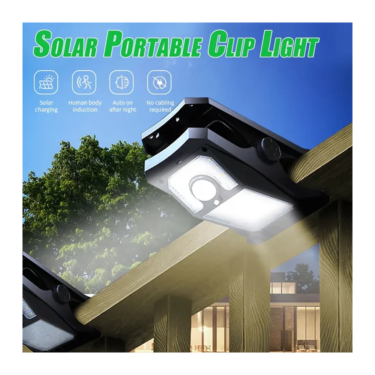 Heinast Solar Wandleuchte IP65 Schwarz Minimalistisch mit Bewegungssensor für Außenbereiche - Bild 1
