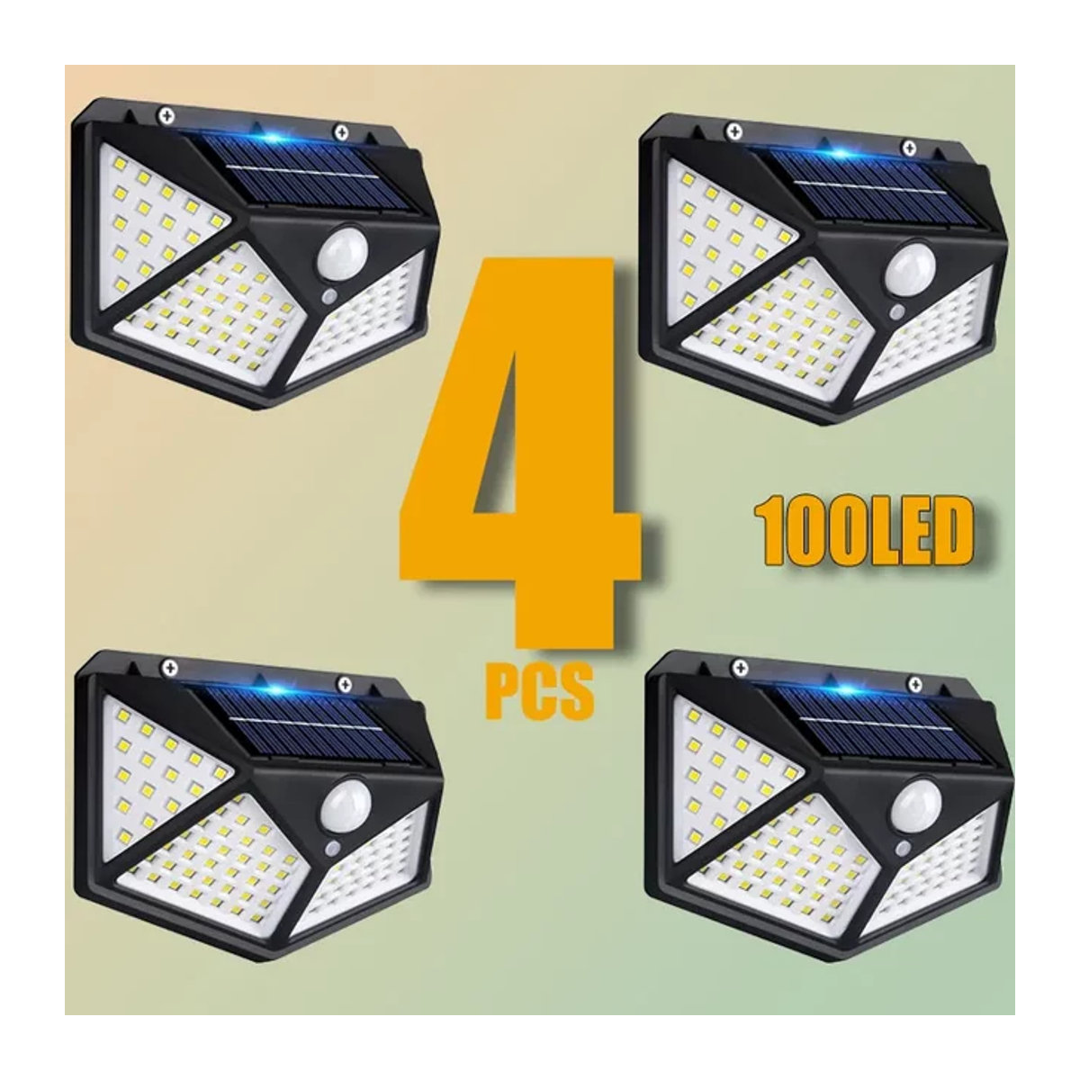 Heinast Solar Wandleuchte mit 100 LED und PIR Bewegungssensor, Modern, Schwarz - Bild 1