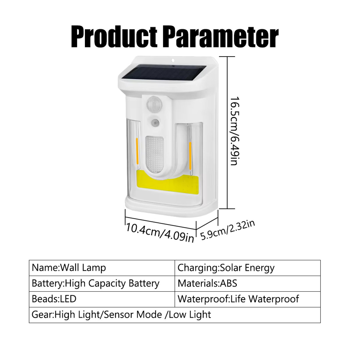 Heinast Solar-Wolfram-Nachtlampe in Weiß mit Bewegungsmelder und 3 Beleuchtungsmodi, wasserdichte Gartenlaterne für Hof und Dekoration - Bild 6