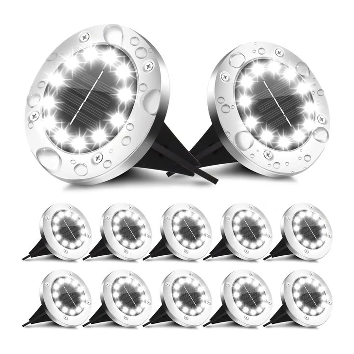 Heinast Solarleuchte LED aus Edelstahl in Silber für die moderne Außen- und Gartendekoration - Bild 1