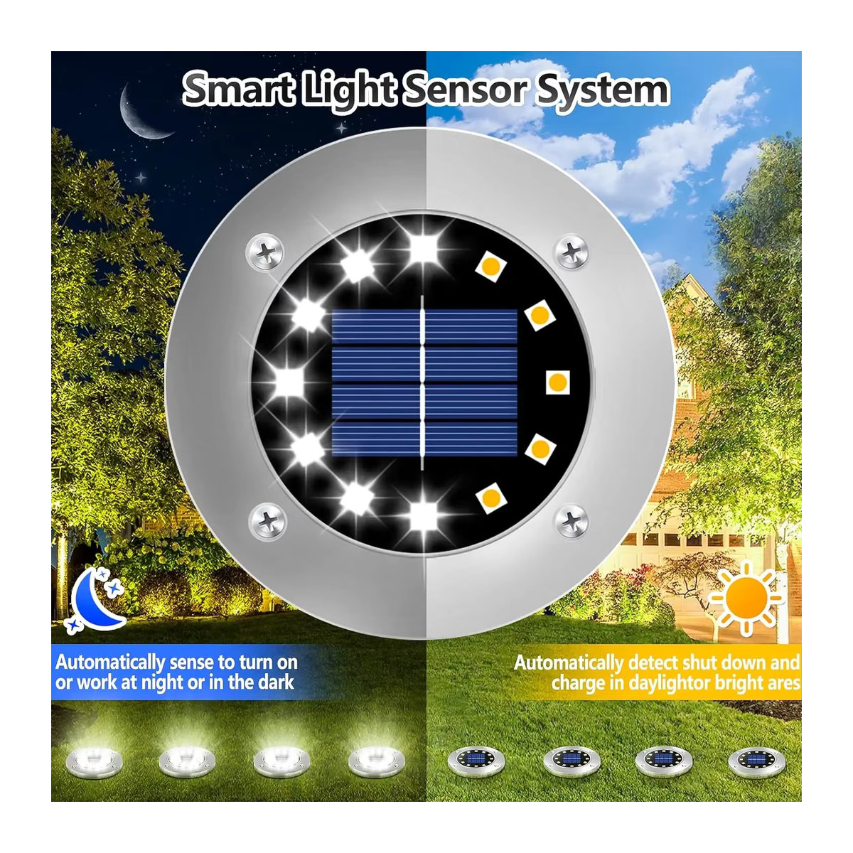Heinast Solarleuchte LED aus Edelstahl in Silber für die moderne Außen- und Gartendekoration - Bild 2