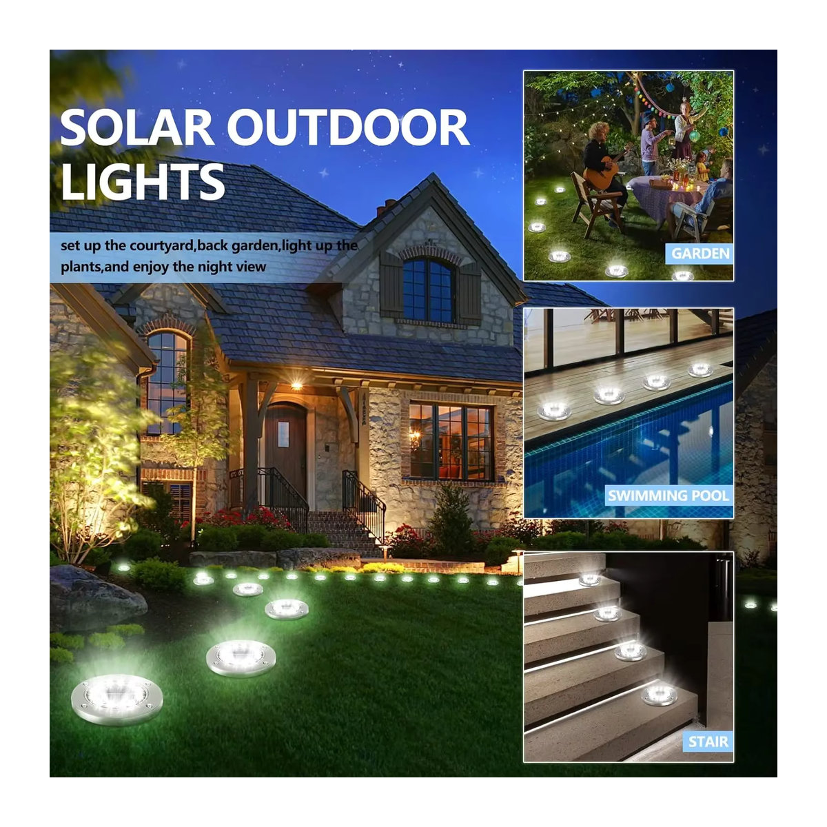 Heinast Solarleuchte LED aus Edelstahl in Silber für die moderne Außen- und Gartendekoration - Bild 4