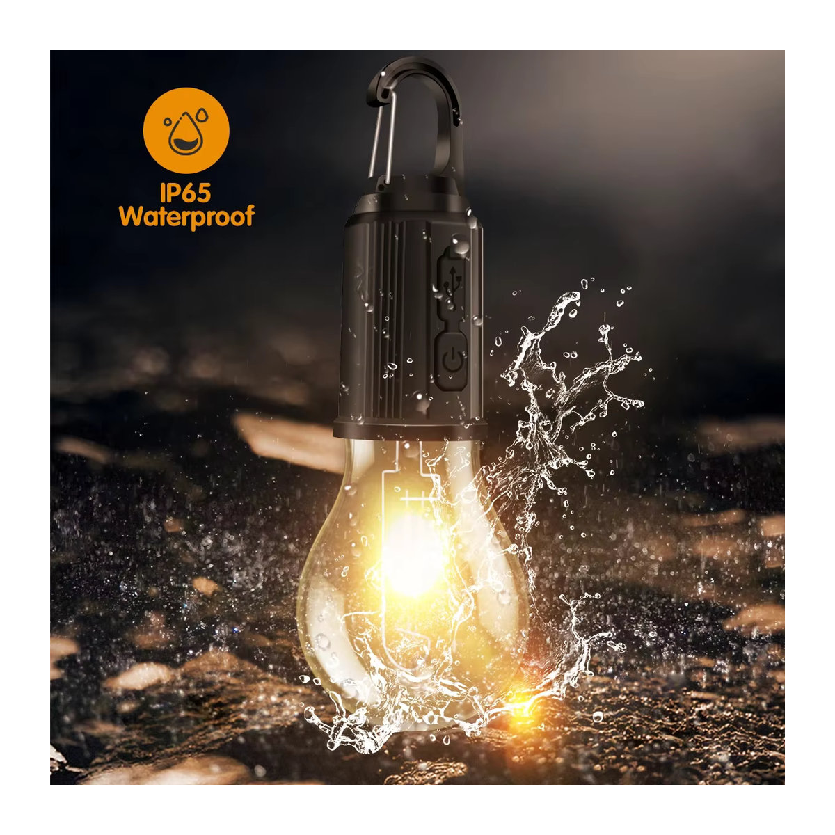 Heinast Tragbare LED Camping Laterne mit USB-Wiederaufladung und Haken für Outdoor, Angeln und Notbeleuchtung - Bild 5