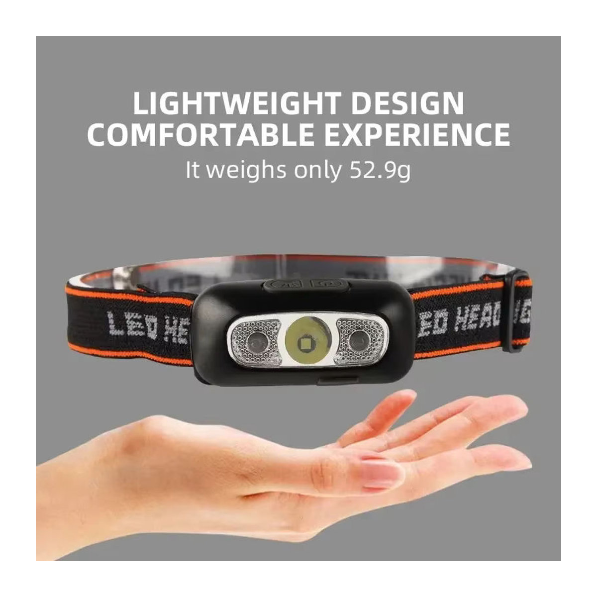Heinast Tragbare Mini LED Sensor Scheinwerfer Wasserdichte Wiederaufladbare Kopf Lampe für Outdoor Camping und Angeln - Bild 4