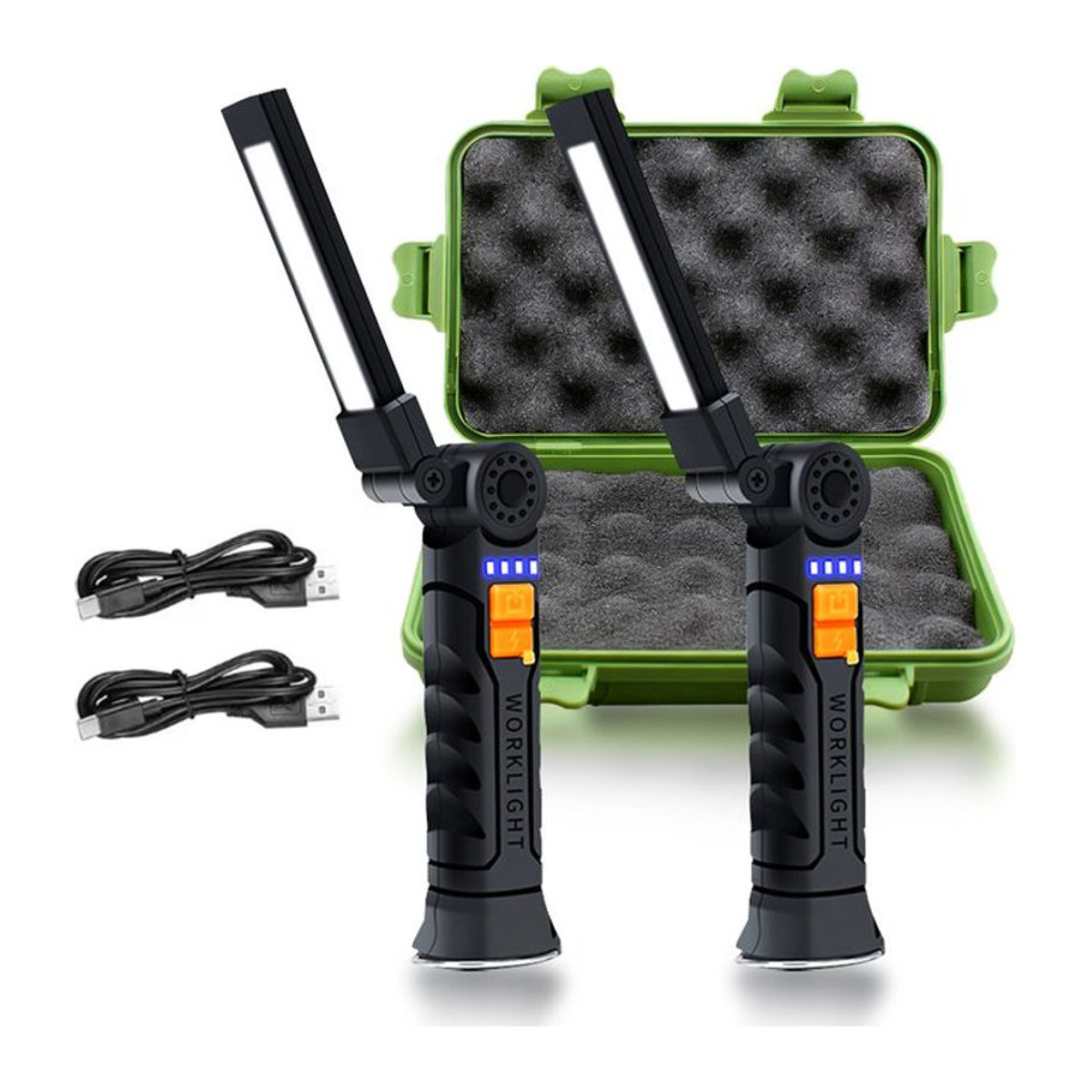 Heinast Tragbarer LED-COB-Suchscheinwerfer mit Magnet und Haken, wiederaufladbare Arbeitsleuchte und wasserdichte Notfalllampe für den Außenbereich - Bild 1