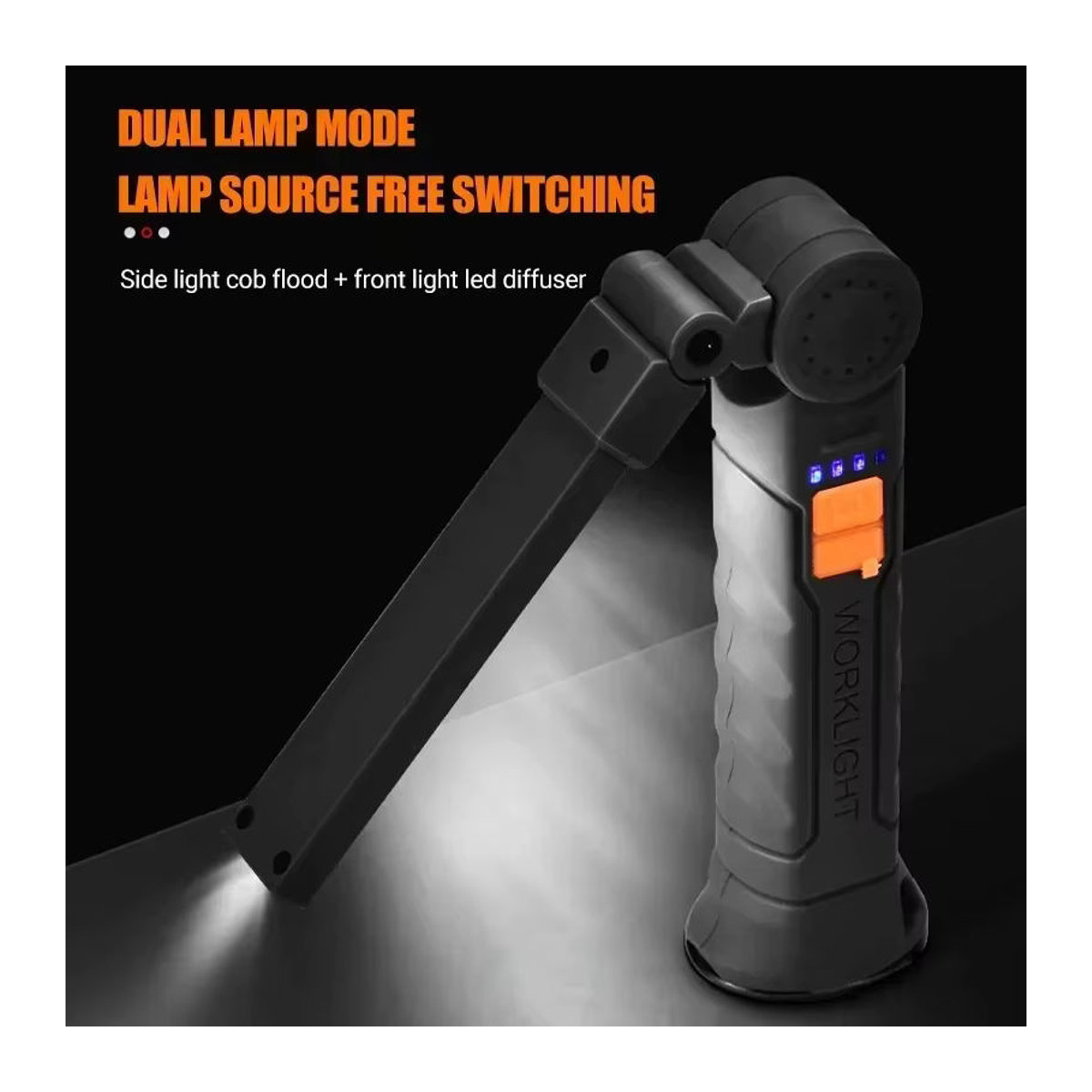 Heinast Tragbarer LED-COB-Suchscheinwerfer mit Magnet und Haken, wiederaufladbare Arbeitsleuchte und wasserdichte Notfalllampe für den Außenbereich - Bild 2