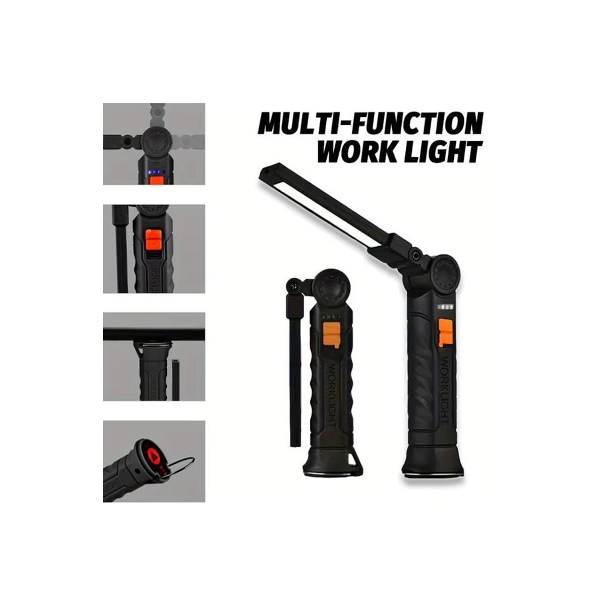Heinast Tragbarer LED-COB-Suchscheinwerfer mit Magnet und Haken, wiederaufladbare Arbeitsleuchte und wasserdichte Notfalllampe für den Außenbereich - Bild 7