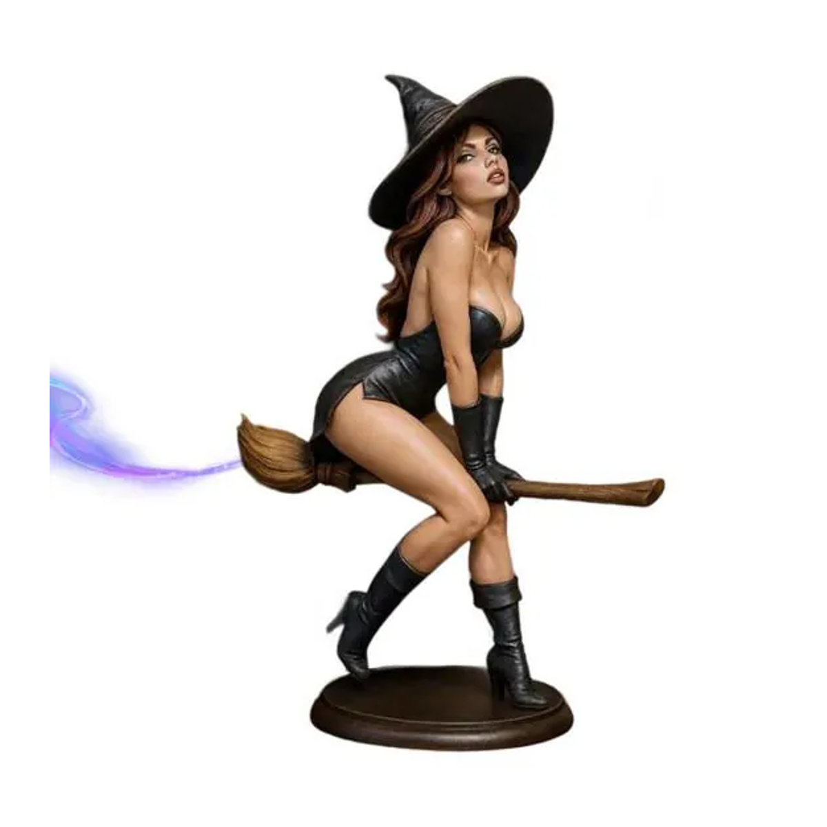 Hello Garden Gothic Hexe Figur aus Kunstharz, handbemalt, Schwarz, Höhe: 15 cm - Bild 6