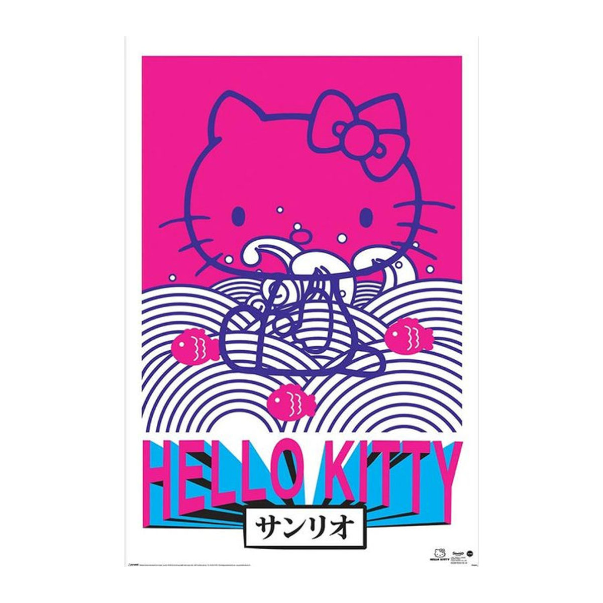 Hello Kitty Tokyo Rebel Maxi Poster in Rosa/Weiß, 91.5 x 91.5 cm - Bild 1