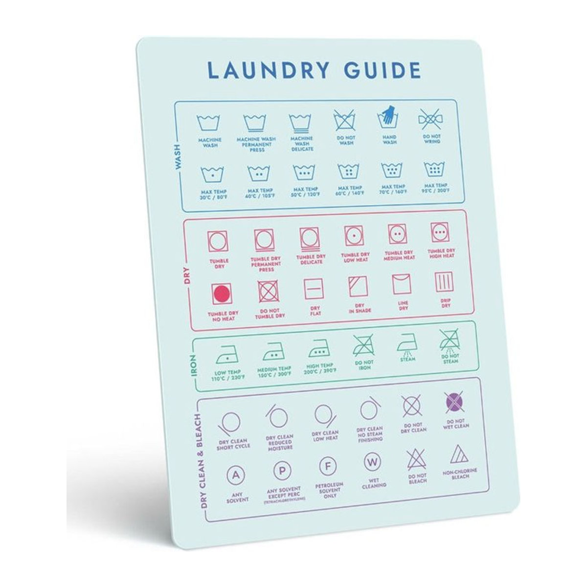 Hello Young Magnet für Wäsche-Symbole in Bunt mit minimalistischem Design zur Orientierung bei der Kleidungspflege - Bild 1