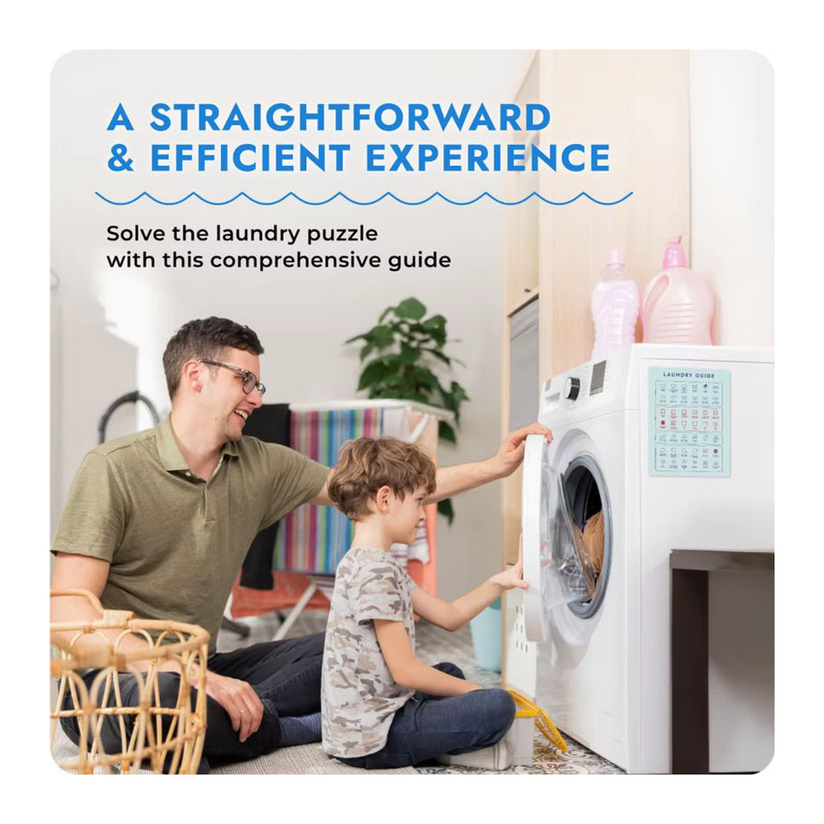 Hello Young Magnet für Wäsche-Symbole in Bunt mit minimalistischem Design zur Orientierung bei der Kleidungspflege - Bild 2