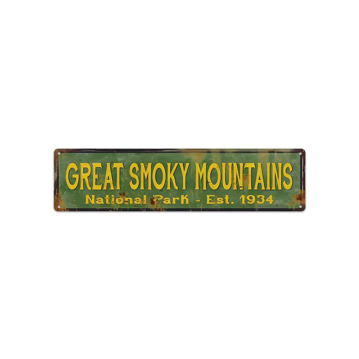 Hello Young Metall-Straßenschild Great Smoky Mountains Nationalpark Wanderwege Wegweiser-Dekoration in Braun, Wandmontiert, Rustikal, Rechteckig - Bild 5
