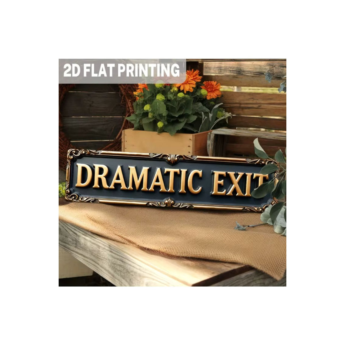 Hello Young Vintage Dramatic Exit Metallschild in Schwarz, Rechteckige Wanddekoration für Bar und Restaurant, B: 10 cm, H: 40 cm - Bild 7