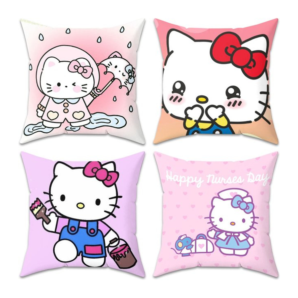 HelloKitty Kissenbezug für Couchkissen und Dekoration, mehrfarbig - Bild 1