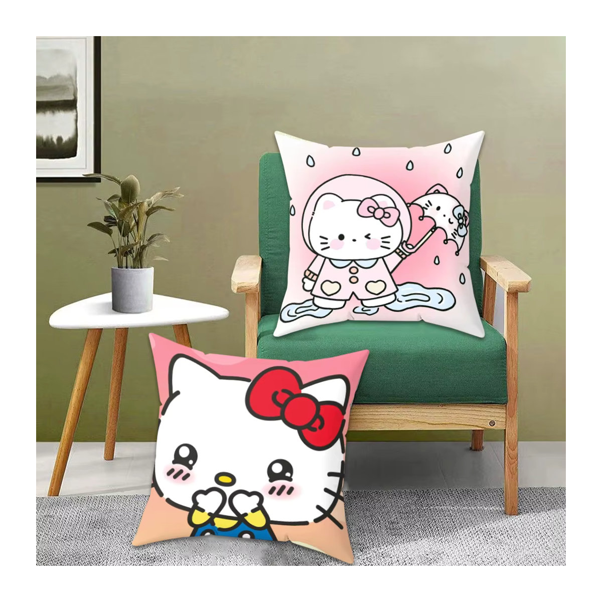 HelloKitty Kissenbezug für Couchkissen und Dekoration, mehrfarbig - Bild 2