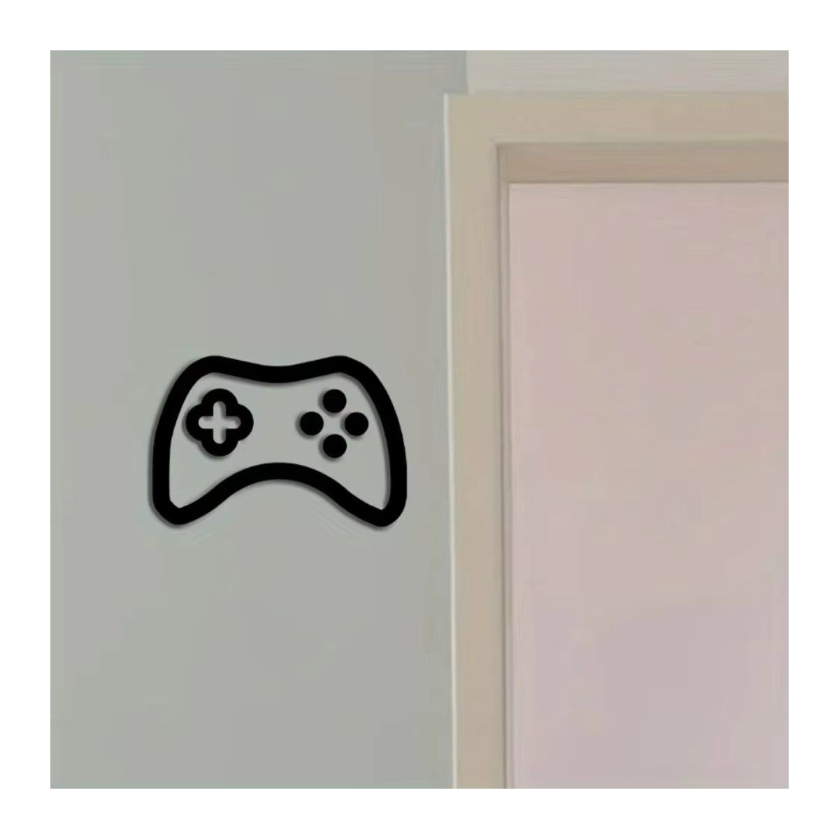 HELLOYOUNG Acrylschild Gamecontroller Esports-Dekor in Transparent und Schwarz, rahmenloses Acrylglas mit Tastengrafiken - Bild 1