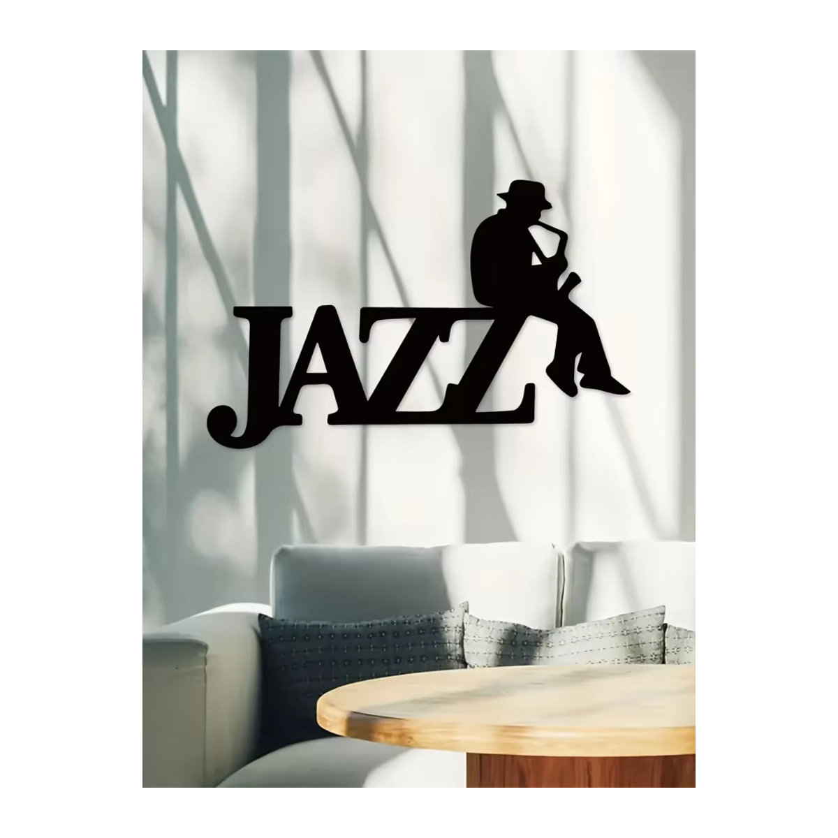 HELLOYOUNG Jazz Musik Wanddekoration aus Metall in Schwarz, minimalistisches Design für Musikliebhaber - Bild 7