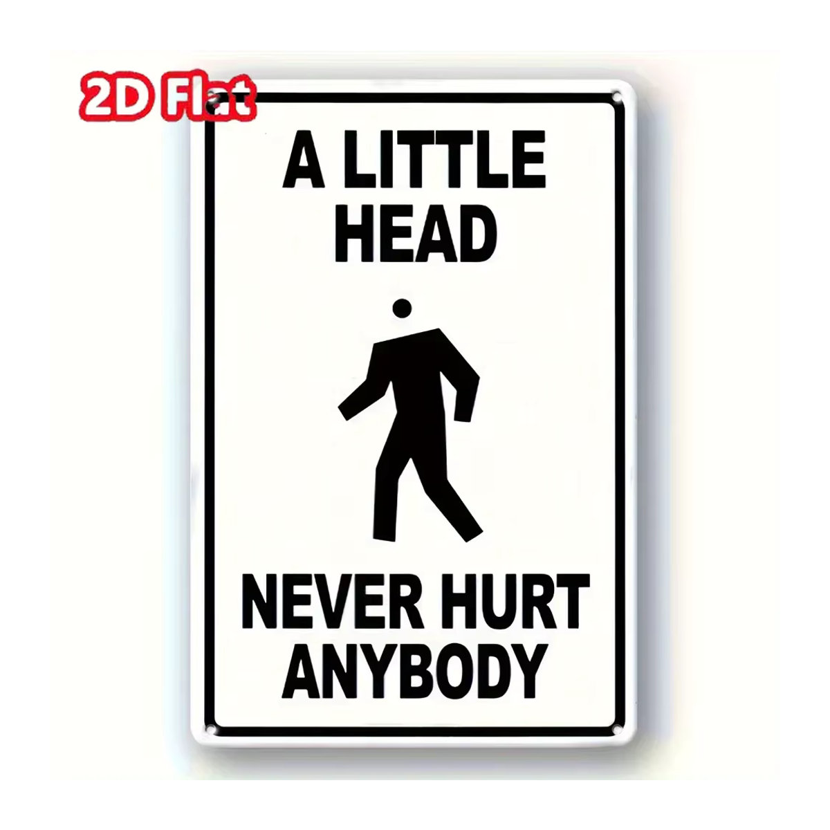 HELLOYOUNG Lustiges Aluminium-Wandschild Never Hurt Anybody für Bar und Café, Weiß, B/H: 30 x 20 cm - Bild 4