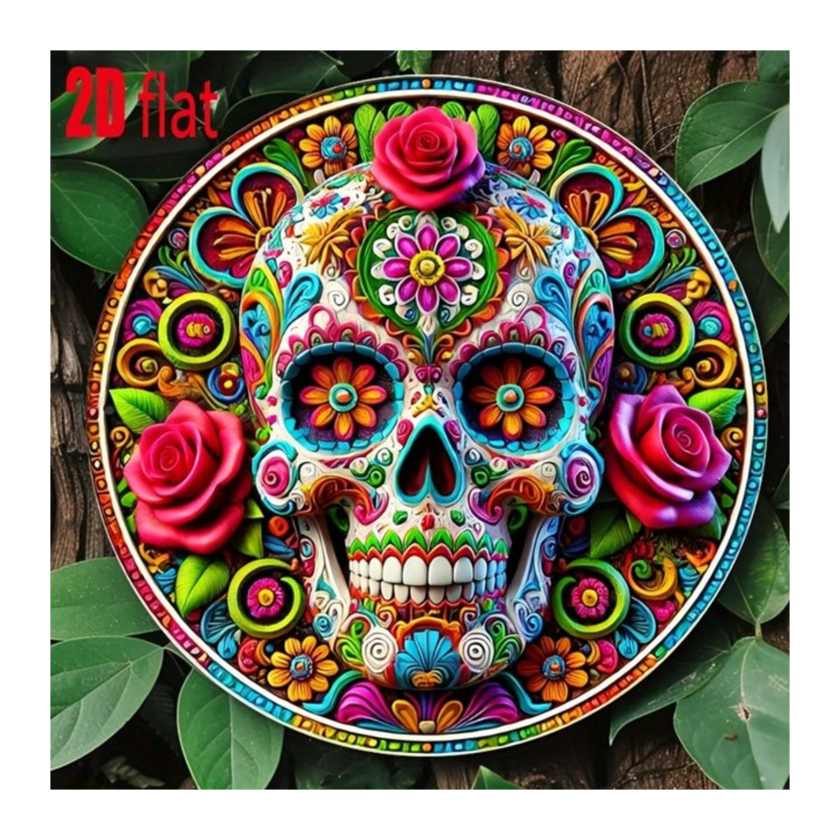 HELLOYOUNG Metallschild Mexican Carnival Day of the Dead, mehrfarbig, B/T/H: 20,3 x 20,3 x 20,3 cm - Bild 1