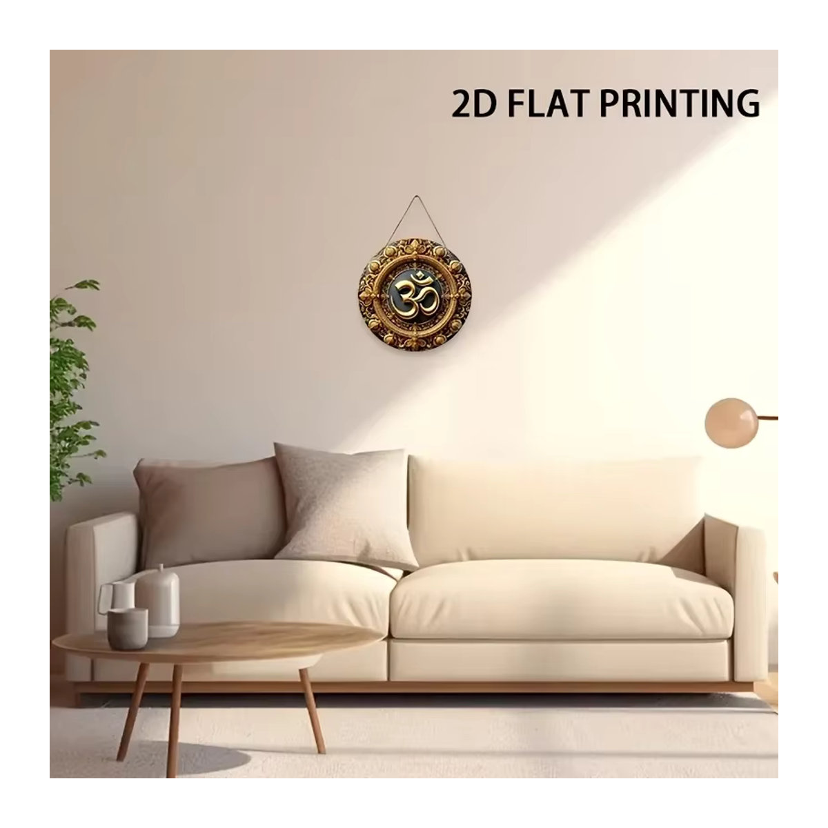 HELLOYOUNG Om Serenity Blechschild in Gold, Vintage Wanddekoration im Americana-Stil für Zuhause und Garten - Bild 5