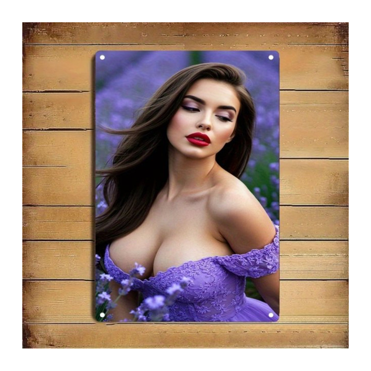 HELLOYOUNG Retro-Metallblechschild Vintage Wandkunst-Poster Porträt in Mehrfarbig, B/H: 20 x 30 cm - Bild 1