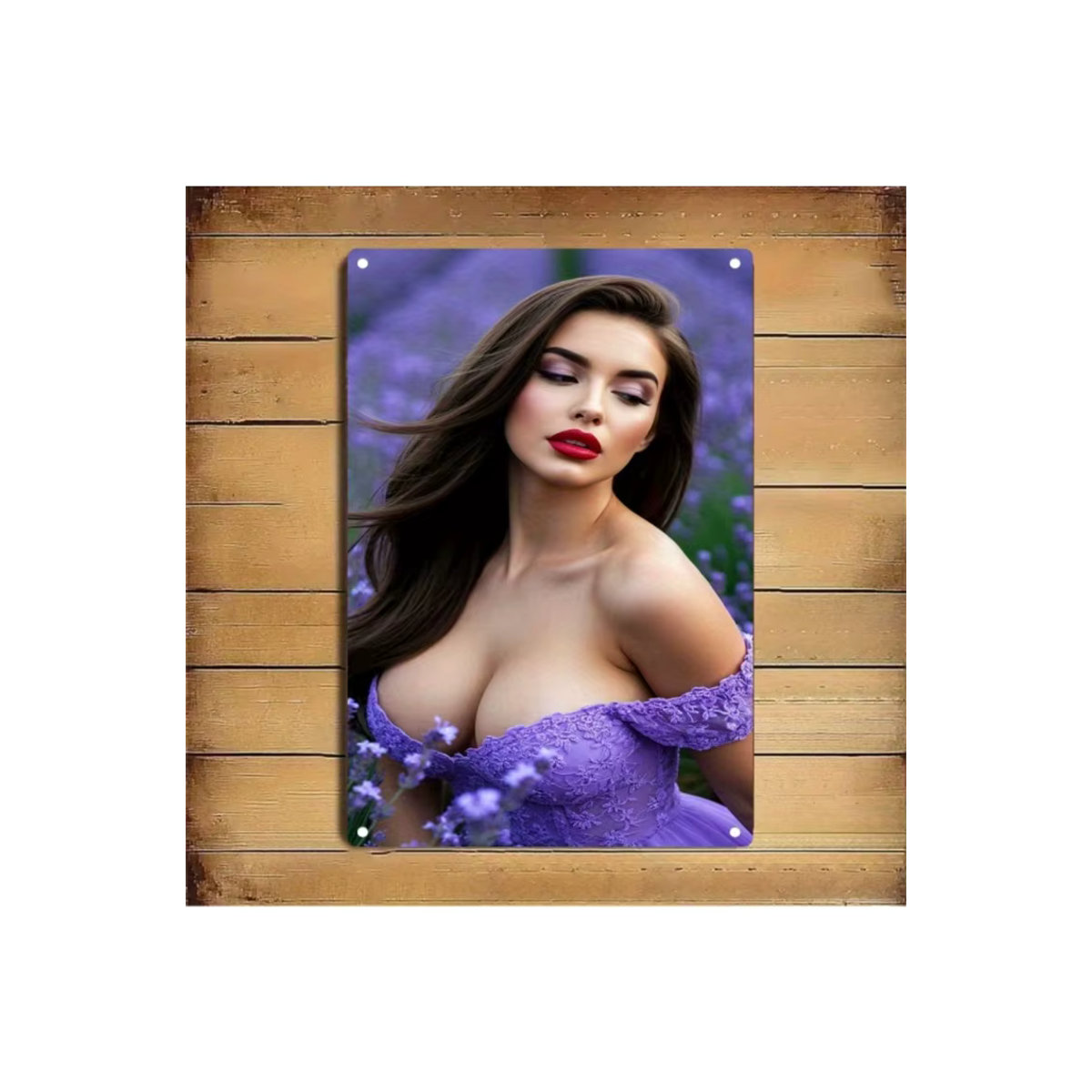 HELLOYOUNG Retro-Metallblechschild Vintage Wandkunst-Poster Porträt in Mehrfarbig, B/H: 20 x 30 cm - Bild 6