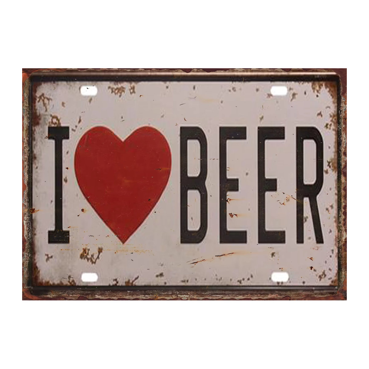 HELLOYOUNG Retro Metallschild Bier Zone Wanddeko für Bar und Pub, mehrfarbig, Rechteckig, B: 20 cm, H: 14 cm, T: 10 cm - Bild 2