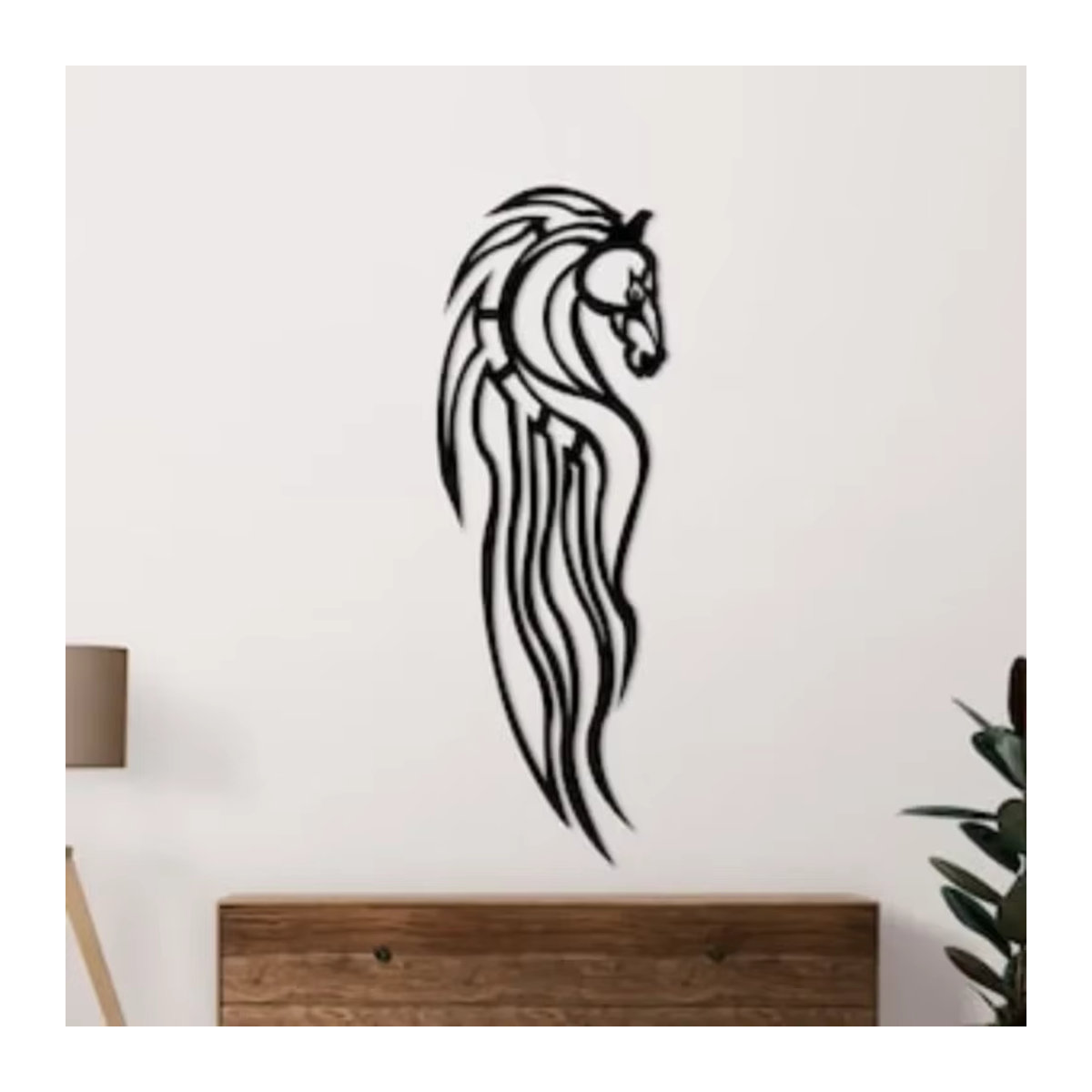 HELLOYOUNG Rohan Wandkunst aus Metall Geometrisches Design Schwarz Wanddekoration für Herr der Ringe Fans - Bild 3