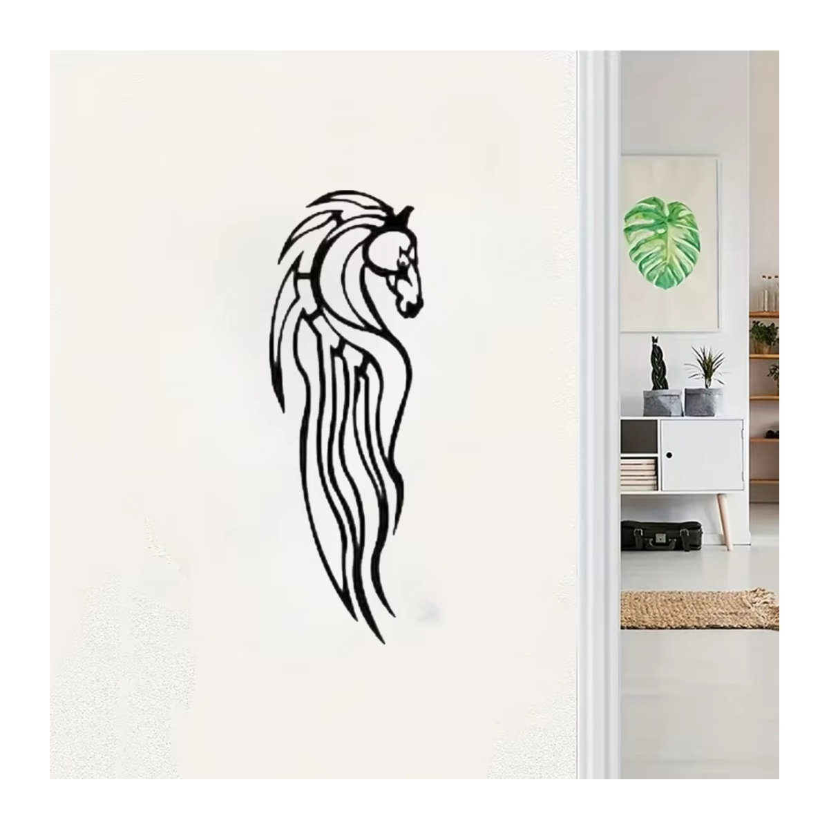HELLOYOUNG Rohan Wandkunst aus Metall Geometrisches Design Schwarz Wanddekoration für Herr der Ringe Fans - Bild 4