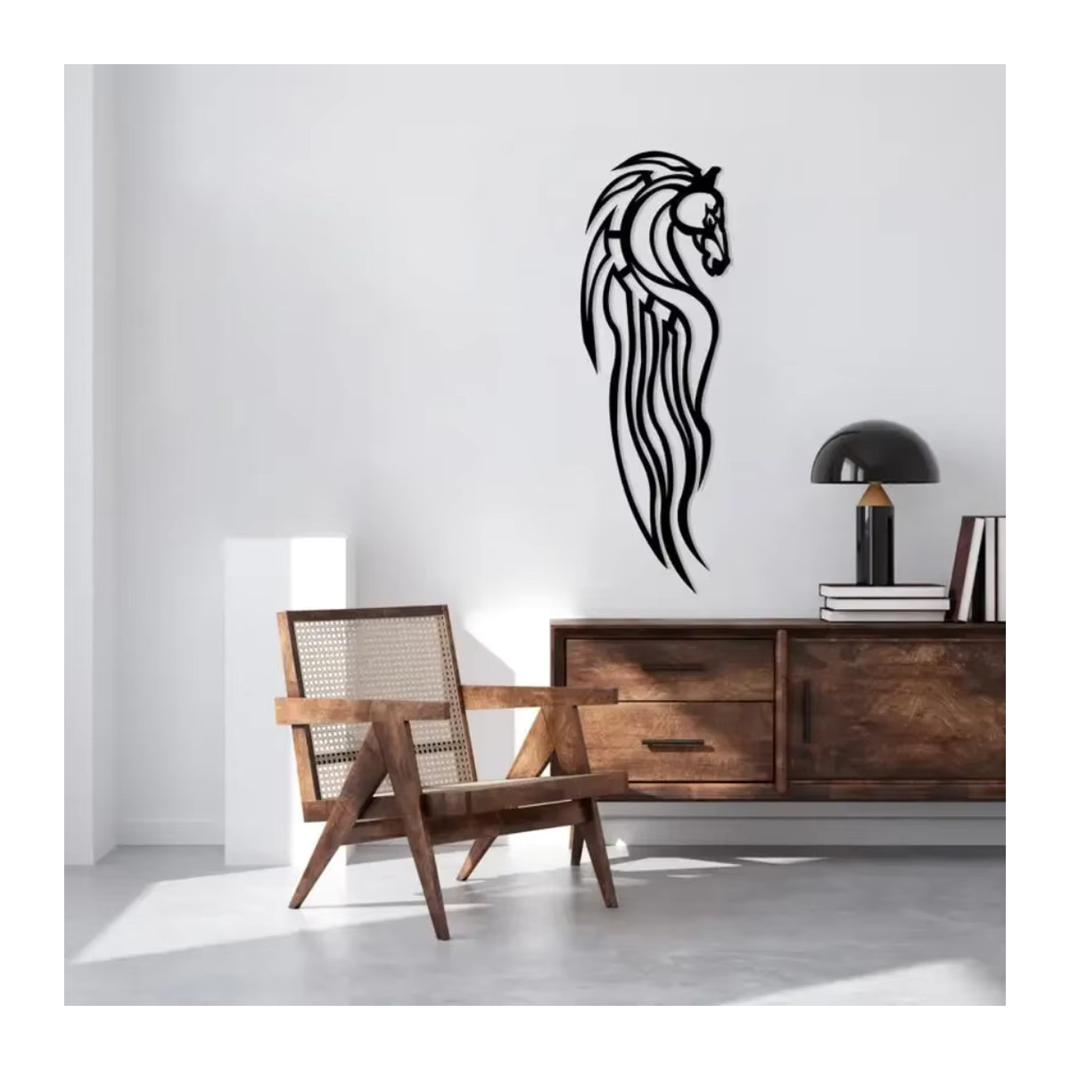 HELLOYOUNG Rohan Wandkunst aus Metall Geometrisches Design Schwarz Wanddekoration für Herr der Ringe Fans - Bild 5
