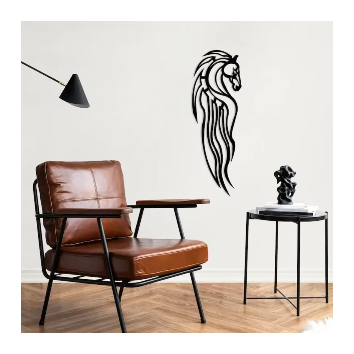 HELLOYOUNG Rohan Wandkunst aus Metall Geometrisches Design Schwarz Wanddekoration für Herr der Ringe Fans - Bild 6