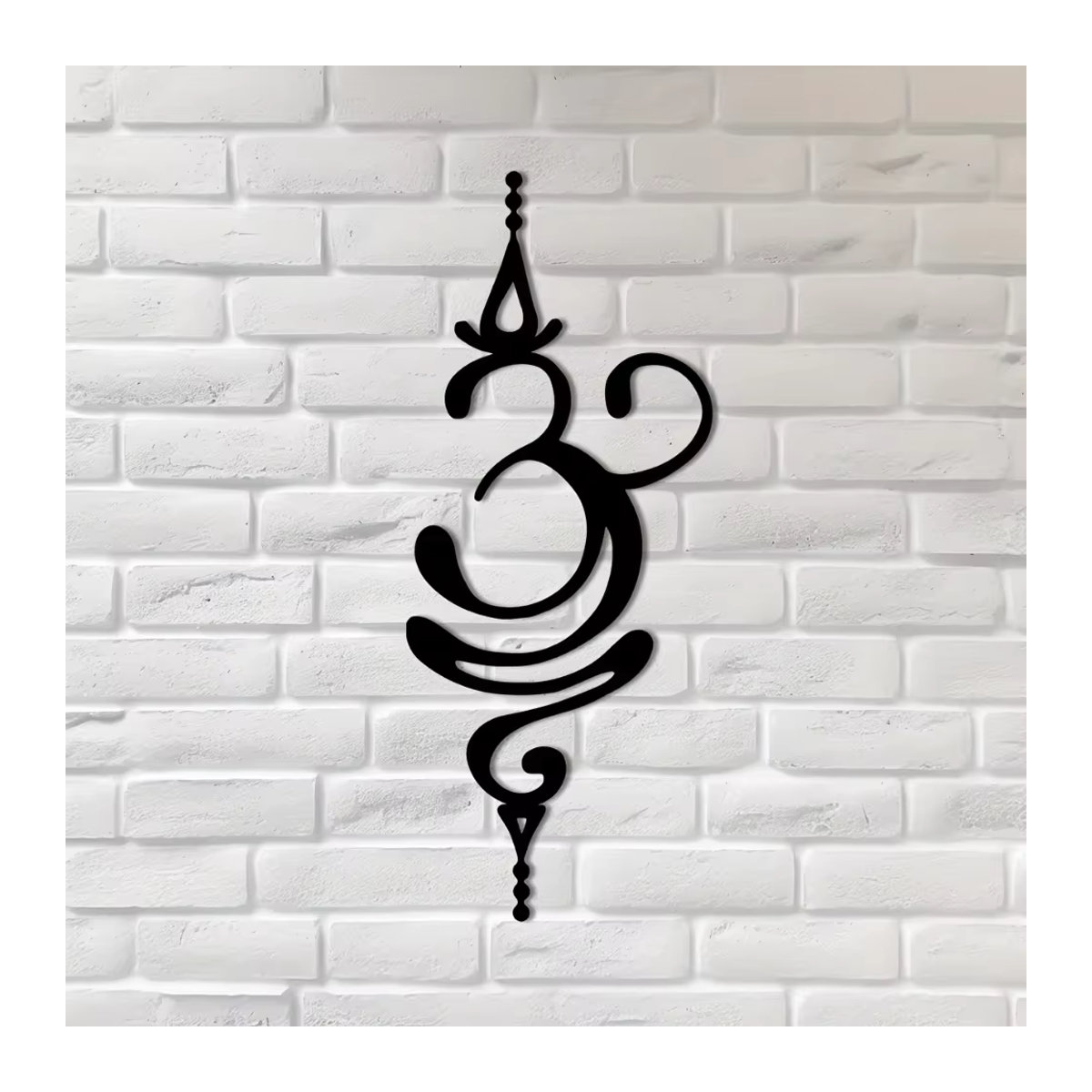 HELLOYOUNG Sanskrit Atmung Metall Wandkunst in Schwarz für Yoga und Meditation im Bohemian Stil - Bild 4