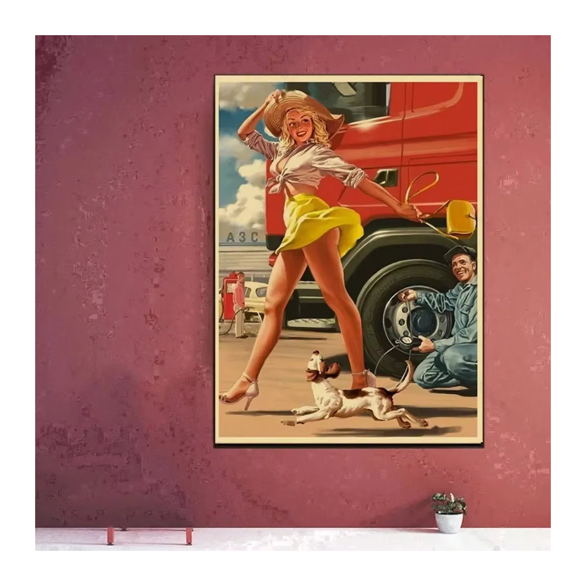 HELLOYOUNG Stalin Era Pin Up Girls Propaganda-Poster im Querformat, mehrfarbiges Vintage Porträt auf Papier zur Wandmontage - Bild 2