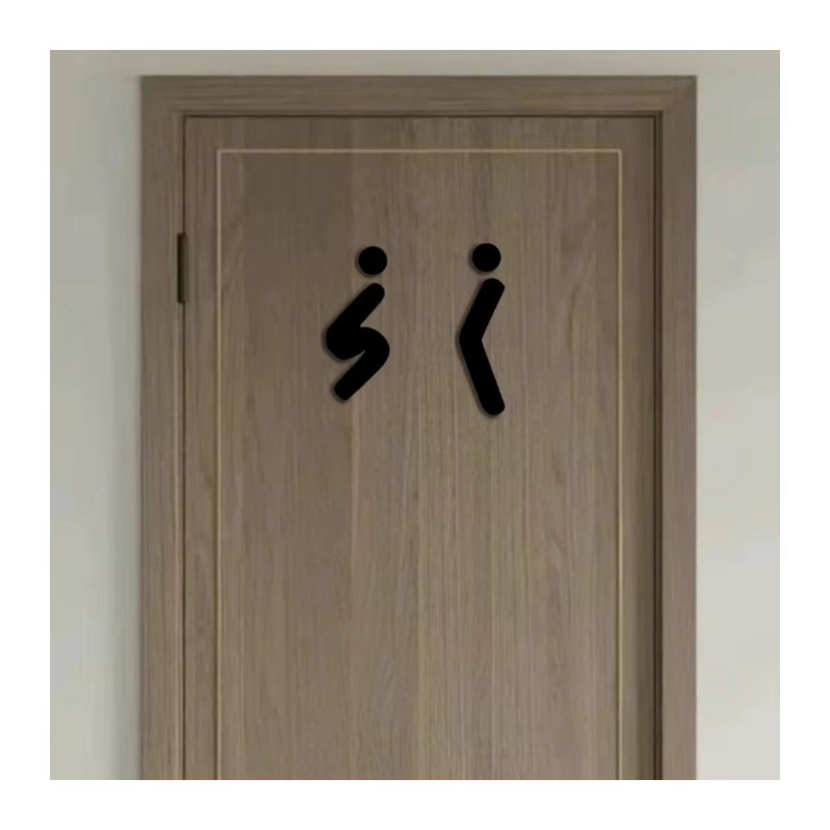 HELLOYOUNG Toilettensymbol-Acrylschild in Schwarz, modernes Unisex-Wandschild für öffentliche Bereiche - Bild 5