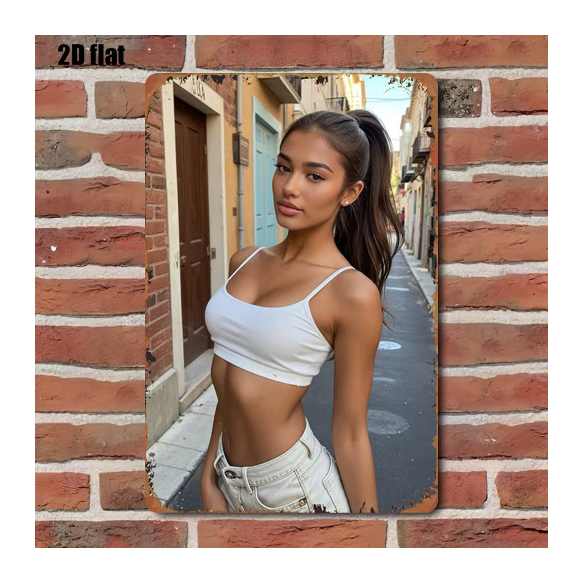 HELLOYOUNG Urbane Straßenkunst Metallschild in Vintage-Optik, mehrfarbig, Wanddekoration im Querformat, B: 30,48 cm, H: 30,48 cm - Bild 3