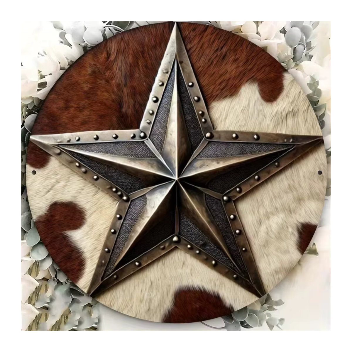 HELLOYOUNG Vintage Western Cowboy Stern Metallschild in Braun für Wandmontage - Bild 3