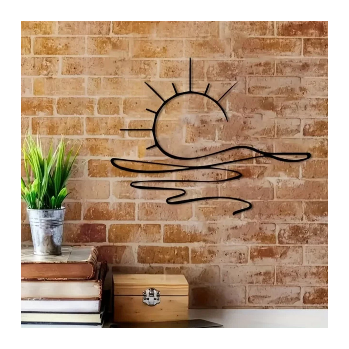 HELLOYOUNG Wanddekoration aus Metall in Schwarz, minimalistische abstrakte Wandkunst für moderne Ästhetik - Bild 1