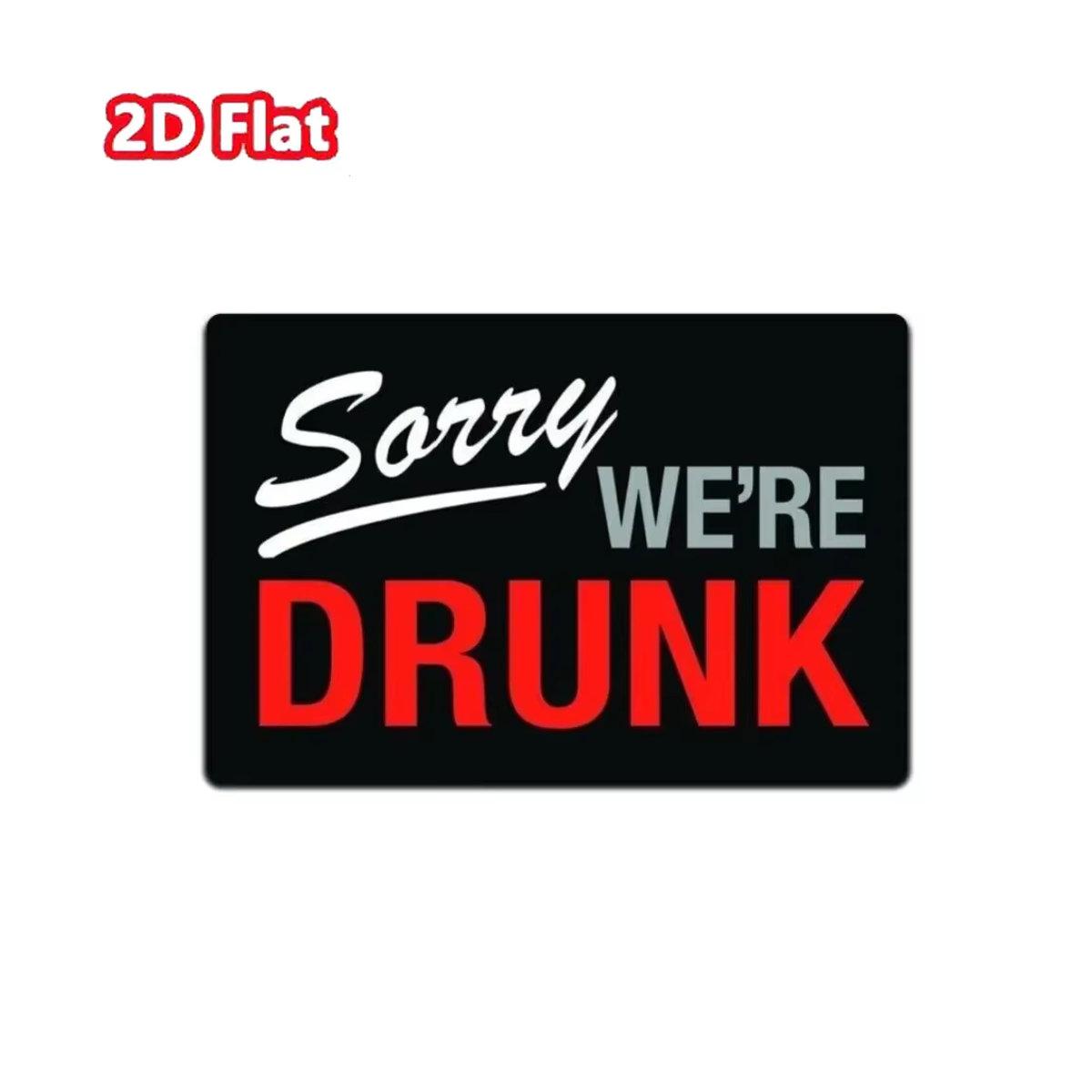 HELLOYOUNG Zinnschild SORRY WE'RE DRUNK Wanddeko aus Metall in Schwarz, B: 30 cm, H: 20 cm - Bild 3