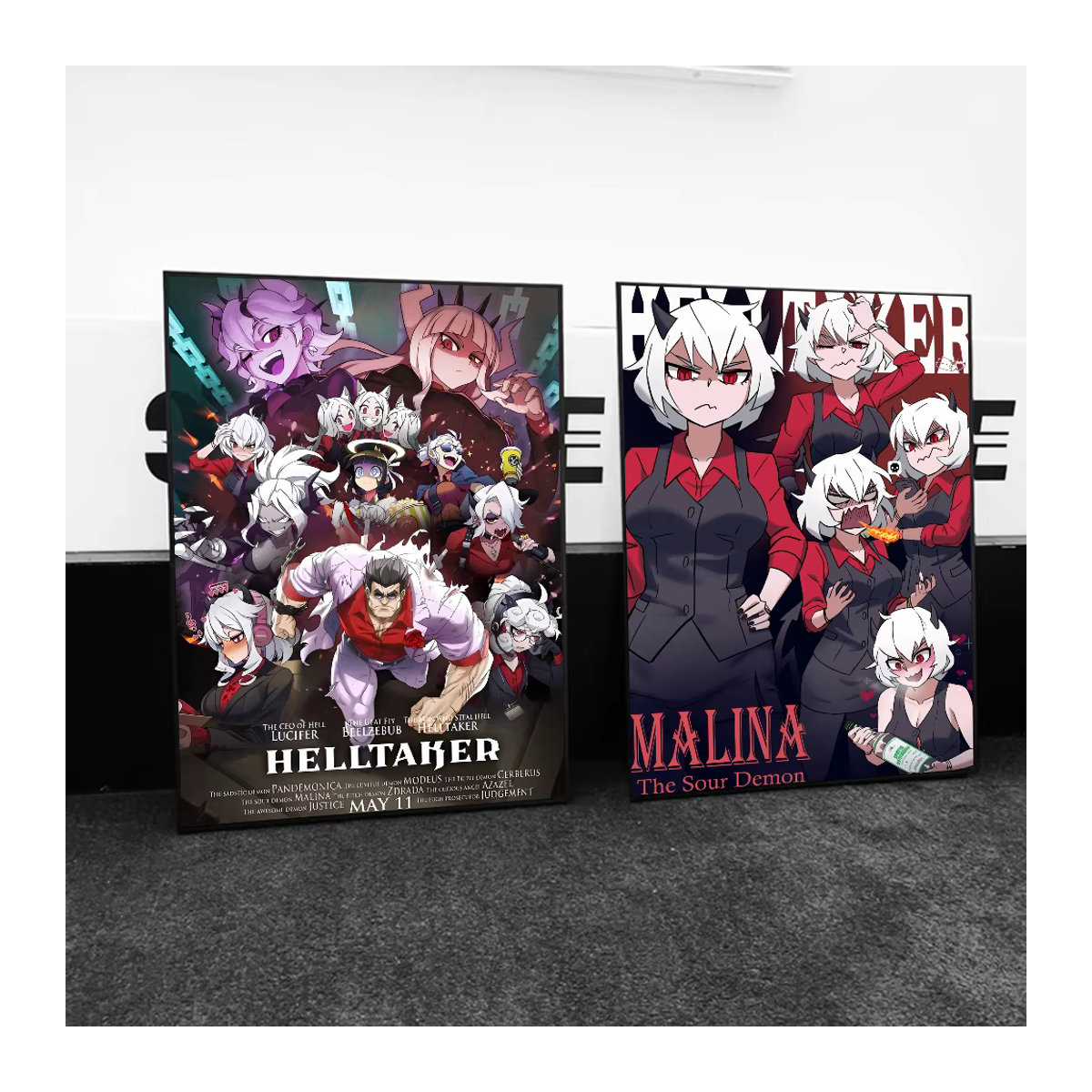 Helltaker Anime-Poster als selbstklebender, wasserfester Papieraufkleber für deine Wanddekoration in Mehrfarbig - Bild 4