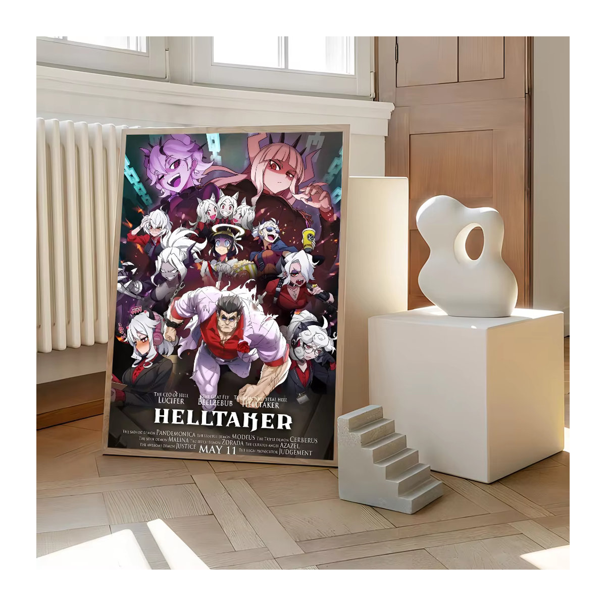 Helltaker Anime-Poster als selbstklebender, wasserfester Papieraufkleber für deine Wanddekoration in Mehrfarbig - Bild 6
