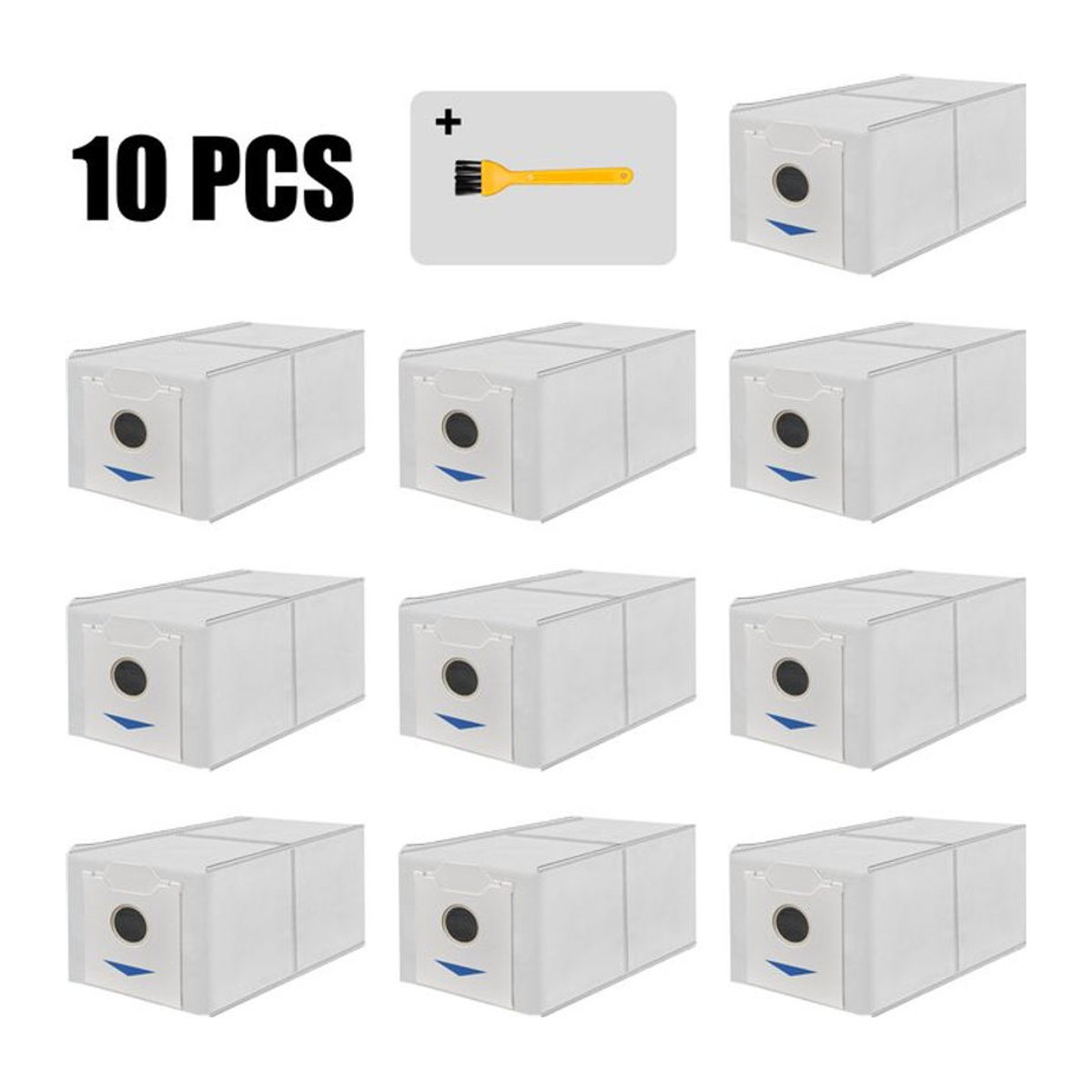 Heloxyo 10er-Pack N30-Staubbeutel in Weiß, kompatibel mit ECOVACS DEEBOT N30 Omni und N30Pro Omni Roboterstaubsauger mit 4-Schicht-Filtration - Bild 1