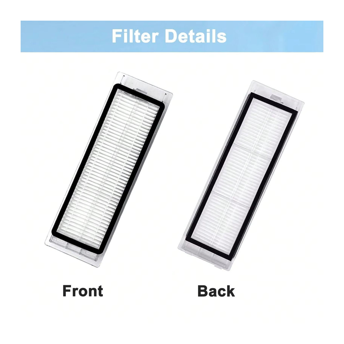 Hepa-Filter Mopp für Roborock S5, S5 Max, S6, S6 MaxV, S6 Reine, E4, E5 Ersatzteile in Weiß - Bild 1