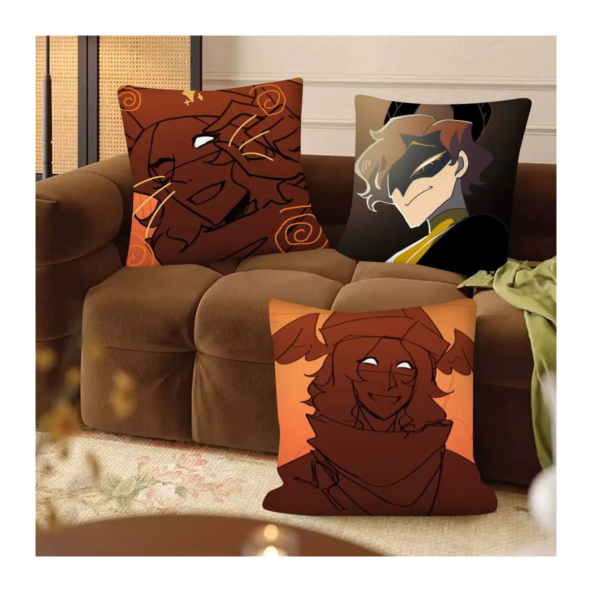 Hermes E-Epic The M-Musical Kissenbezug, quadratischer Dekokissenbezug für Sofa und Schlafzimmer, mehrfarbig - Bild 3
