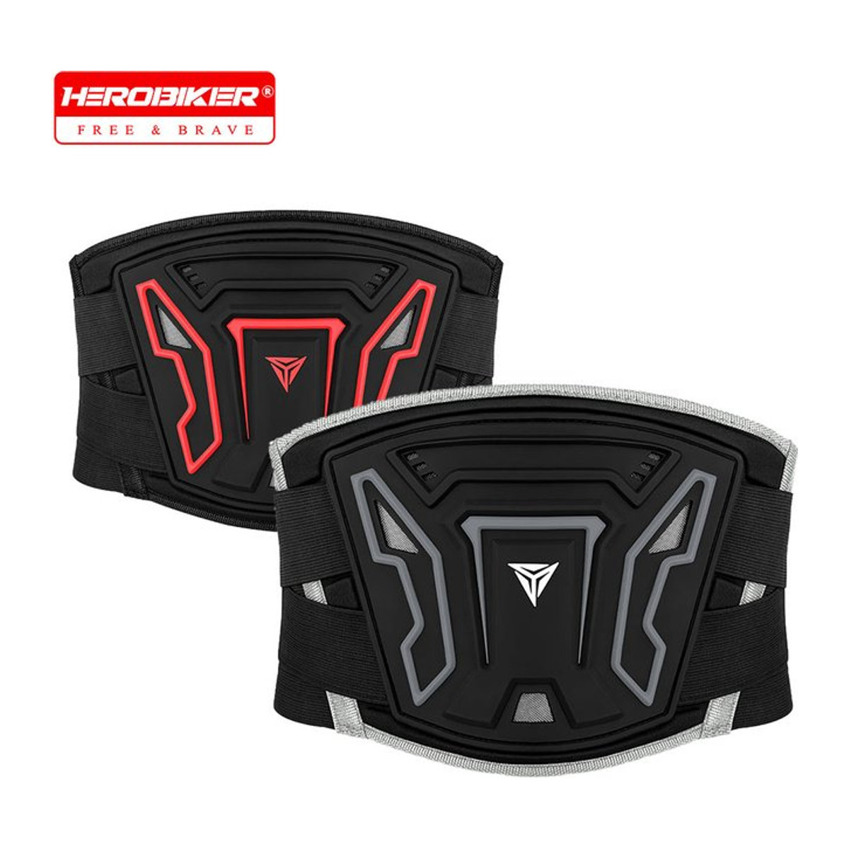 HEROBIKER Motocross Nierengürtel für Motorrad und Touring in Schwarz, atmungsaktiver Taille-Schutz für Sport und Radfahren, Unisex - Bild 1