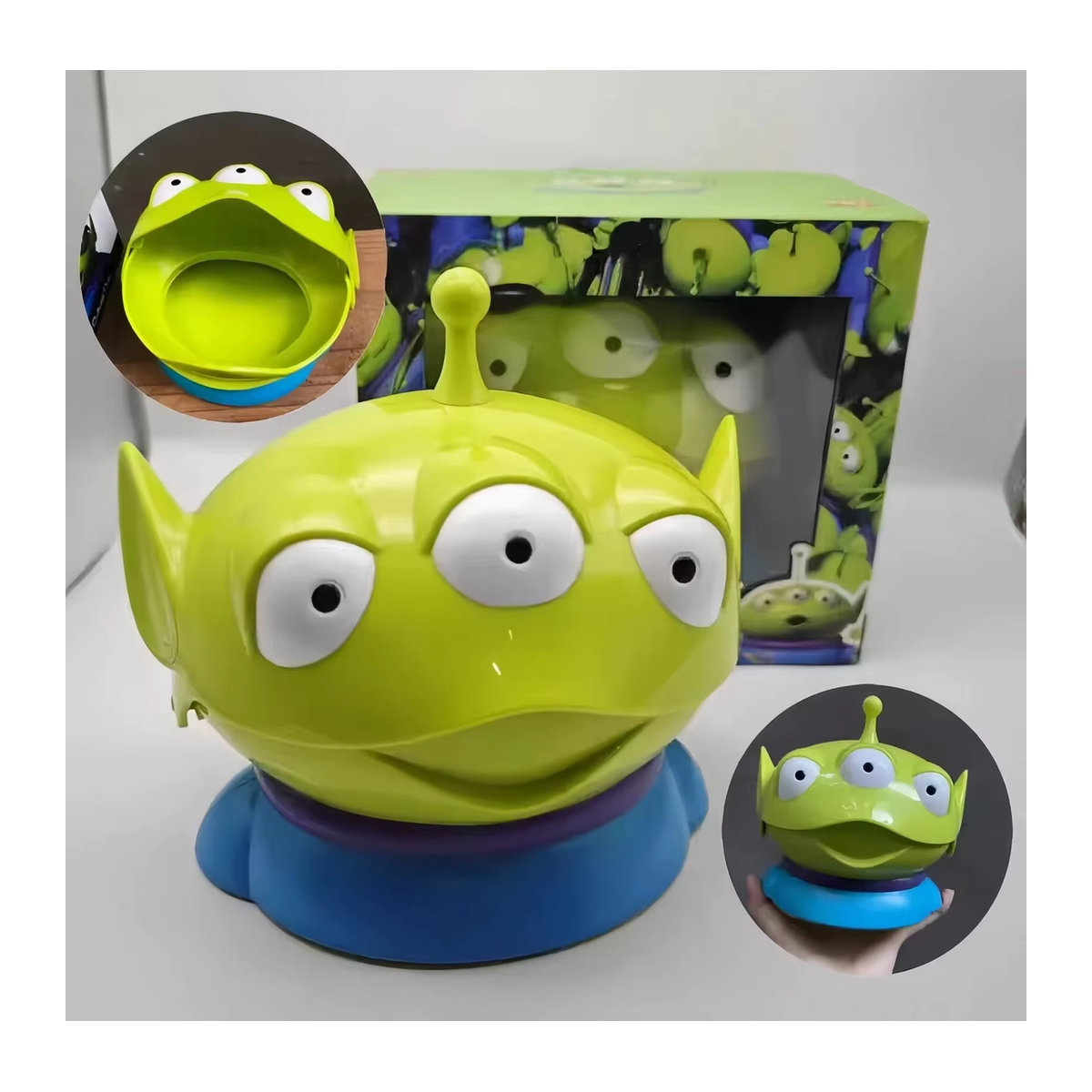 HEROCROSS Alien Aufbewahrungsbox Organizer aus Kunststoff in Grün für kleine Sammlerfiguren und Desktop-Dekoration - Bild 5